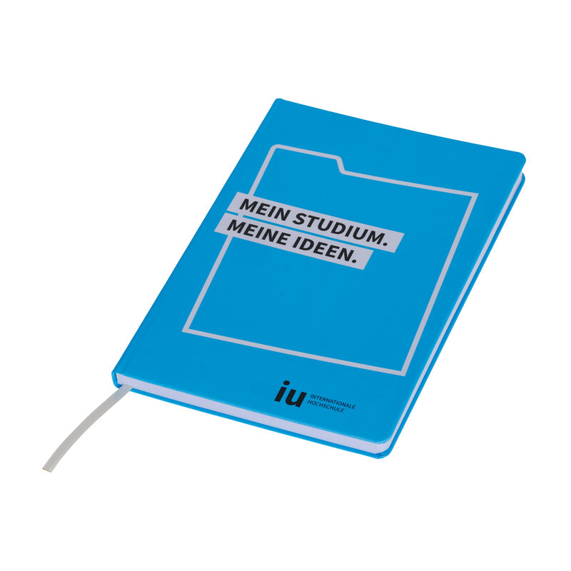IU Notebook – Neon Blue, A5, Sustainable and Durable