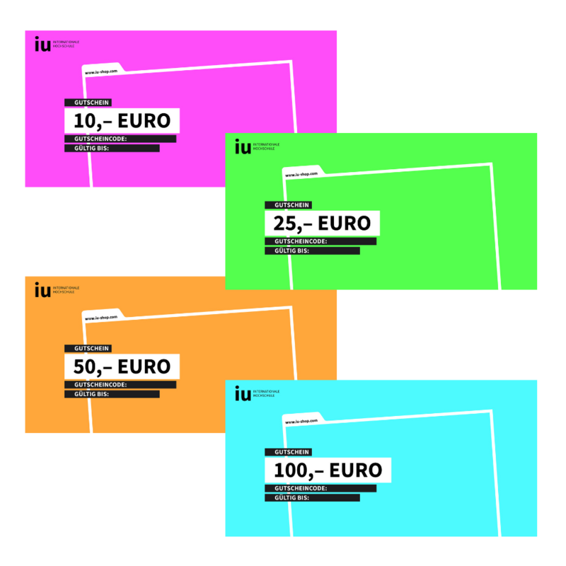 IU Geschenkgutscheine<br>von 10 € bis 100 €