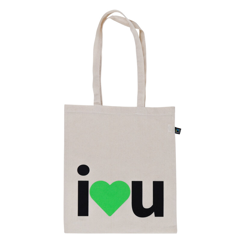 Jutebeutel – „I<3U“ Natur