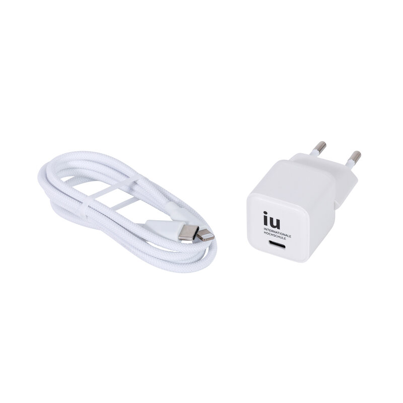 Lightning Charging Cable with Charger – White