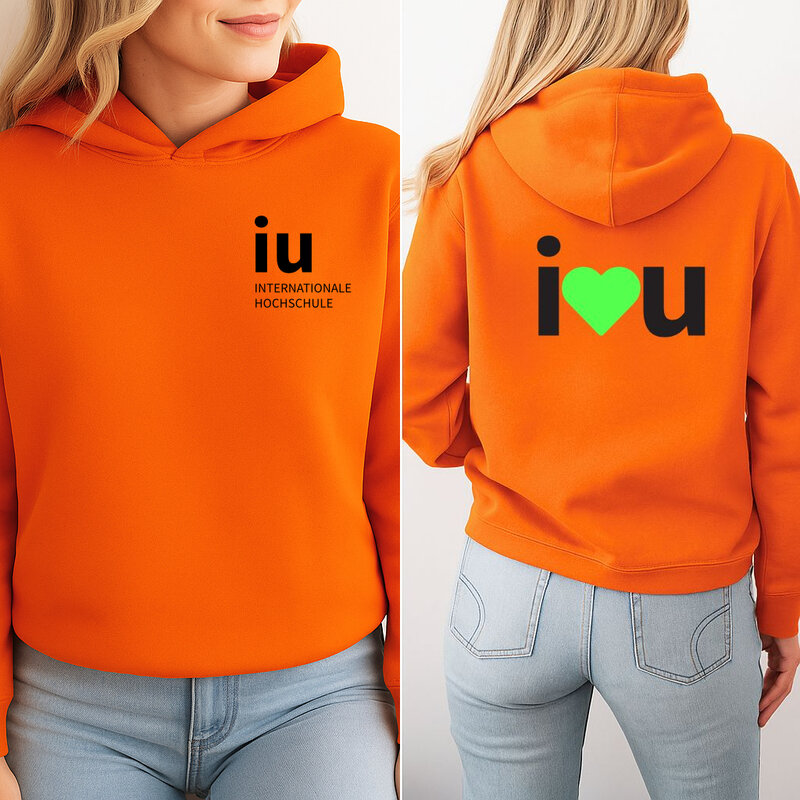 Unisex Hoodie – „I❤U“ Orange *incl. donation*