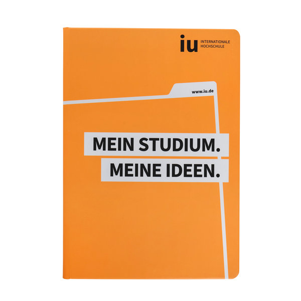 Neon orange A5 hardback notebook | buy it from the IU online shop