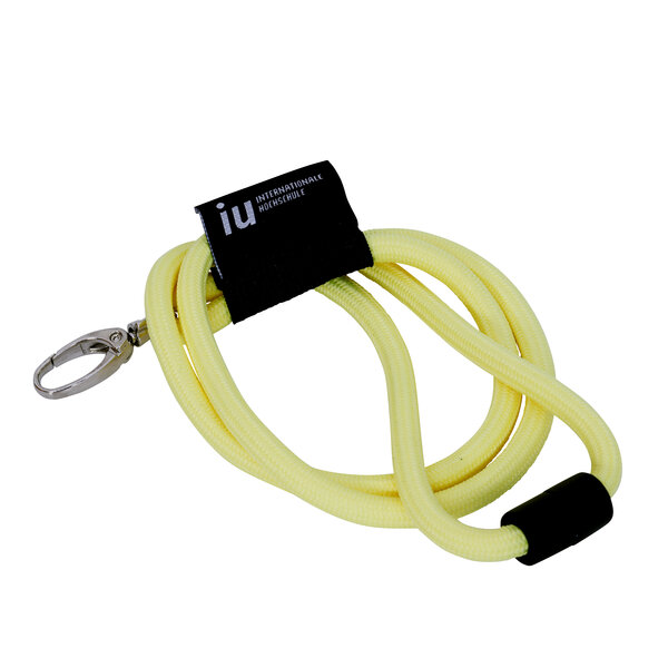 Lanyard Schlüsselband Neongelb mit Karabiner