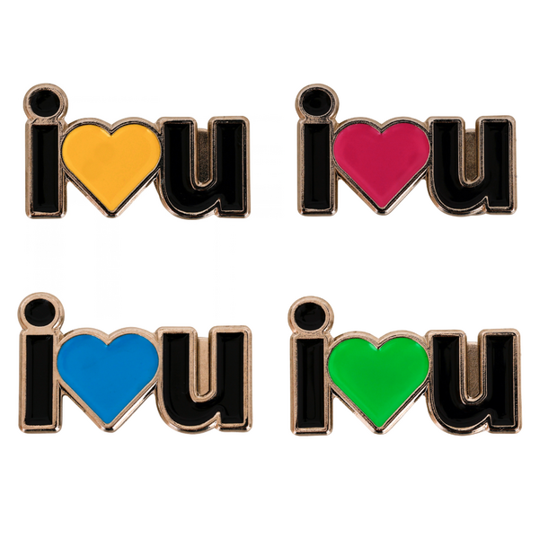 IU Magnet-Pin, geprägtes Eisen, silber, Magnetverschluss, 25 mm