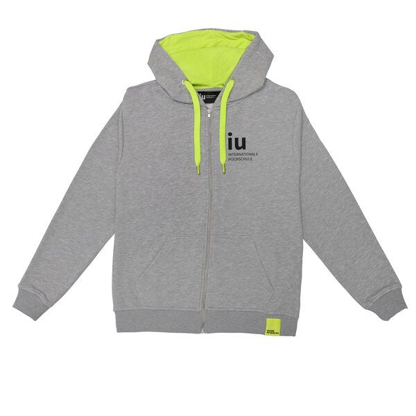 Hoodie Zipper gray with colored cord | Buy online in IU Shop