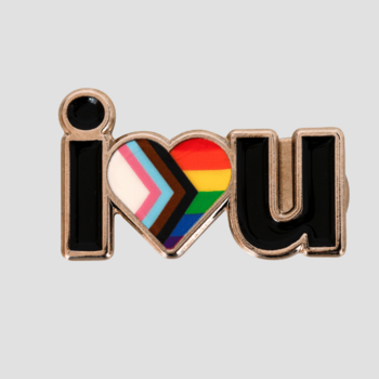 IU Magnet Pin, Embossed Iron, Silver, Magnetic Closure, 25 mm