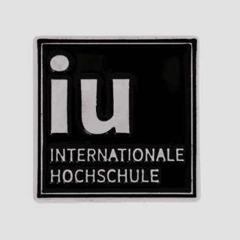 IU Magnet Pin, Embossed Iron, Silver, Magnetic Closure, 25 mm