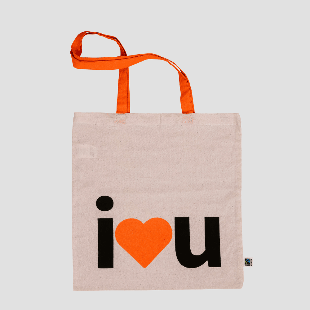 Fairtrade Cotton Bag with Colored Handles