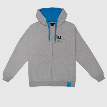 Hoodie Zipper gray with colored cord | Buy online in IU Shop