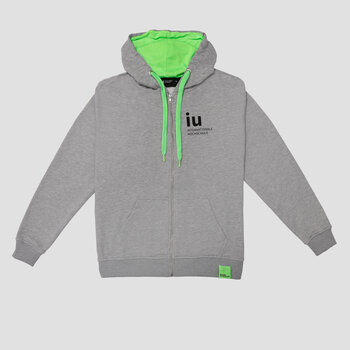 Hoodie Zipper gray with colored cord | Buy online in IU Shop