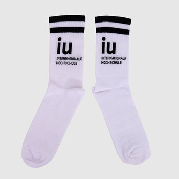 IU Socken, weiß, schwarz